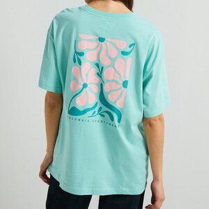 NWT Columbia Women's Rolling Bend™ Graphic Oversized Tee in Floral Fun/Spray